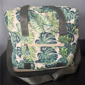 Tropical Leaf Print Tote Bag